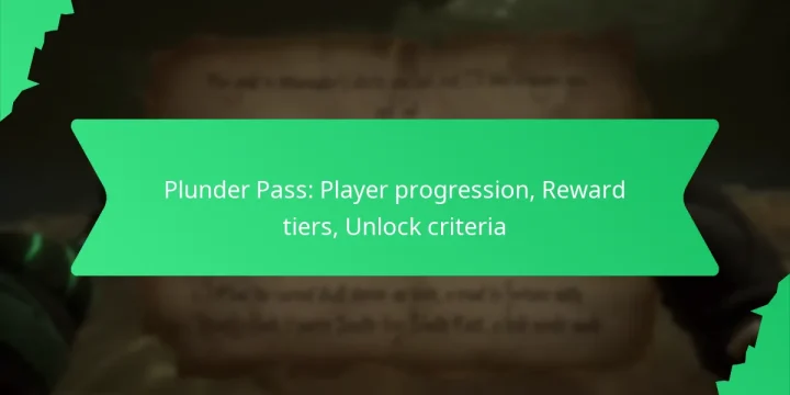 Plunder Pass: Player progression, Reward tiers, Unlock criteria