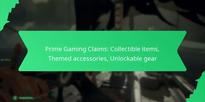 Prime Gaming Claims: Collectible items, Themed accessories, Unlockable gear