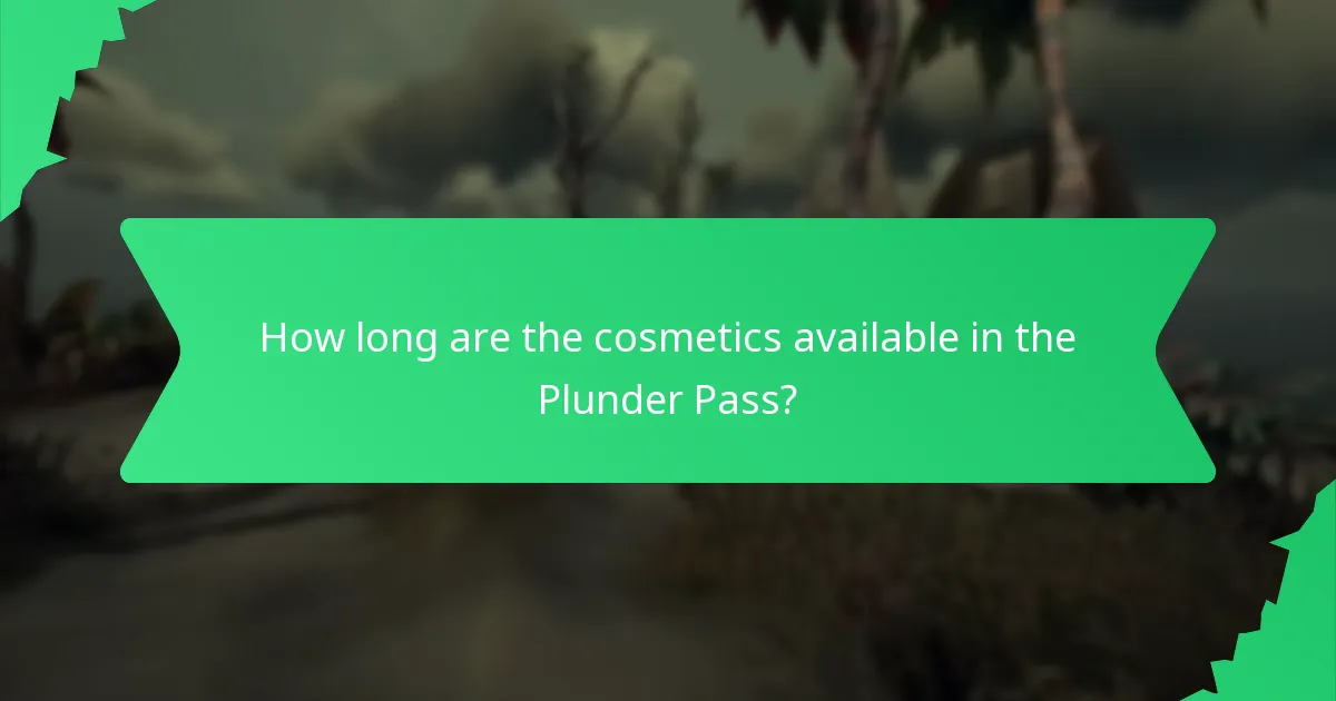 What seasonal cosmetics are available through the Plunder Pass?