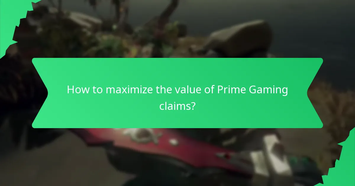 What exclusive items can be claimed through Prime Gaming?
