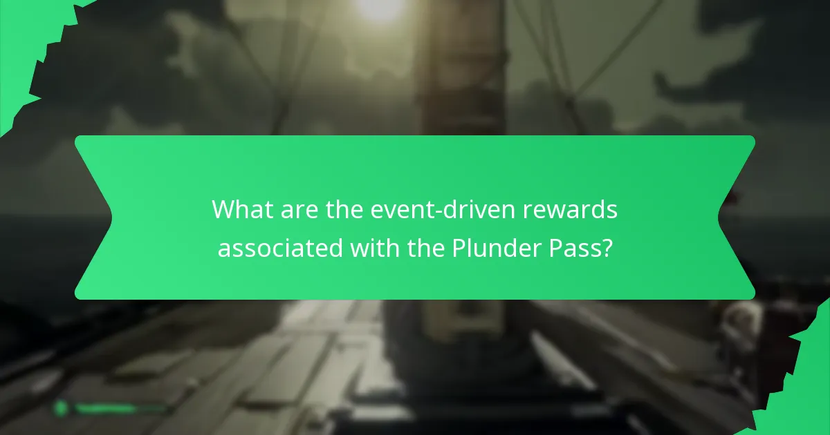 What are the event-driven rewards associated with the Plunder Pass?