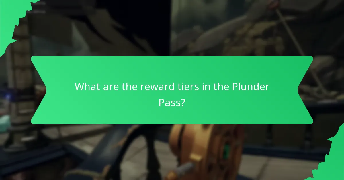 What are the reward tiers in the Plunder Pass?
